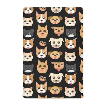 Imagem de SEHANY Lençol de berço de cachorro fofo para meninos e meninas, macio, respirável, elástico, lençol com elástico padrão para bebês de 27 x 99 cm