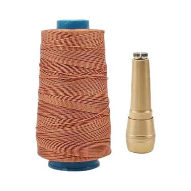 Imagem de Kit De Costura Em Couro DIY Com Agulha De Cobre E Linha De Nylon Para 