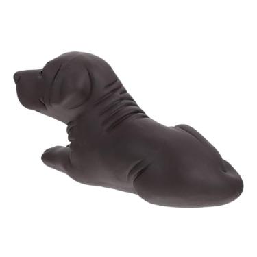 Imagem de Escultura de cachorro, enfeite de mesa, material de areia roxa, feito à mão, chá, animal de estimação, decoração criativa de mesa, decoração de casa exclusiva para exibição de sala de chá
