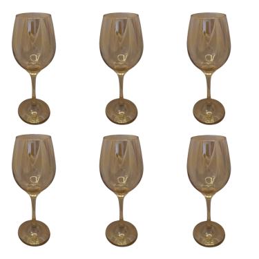 Imagem de Conjunto 6 Taças Vidro Âmbar Vinho 490 ml Nadir