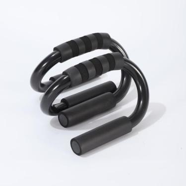 Imagem de Barra De Apoio Flexão De Chão De Braço Suporte Fixo Metal Preto - Vend