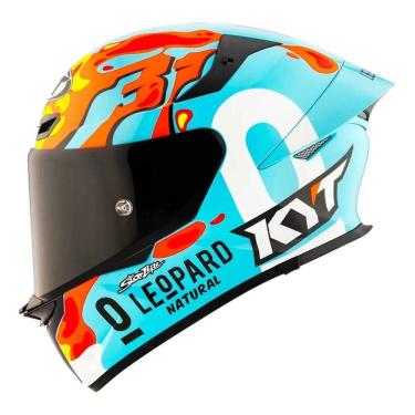Imagem de Capacete KYT TT Revo Leopard Aragon Azul e Vermelho