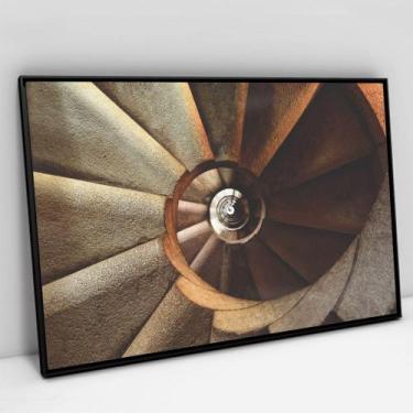 Imagem de Quadro Decorativo Arquitetura Escadas em tela Canvas - TaColado, 80 x 