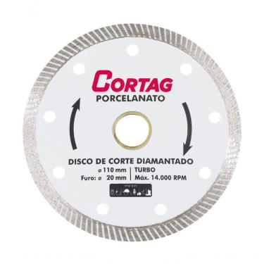 Imagem de Disco De Corte Diamantado Para Porcelanato Turbo 110mm - Cortag