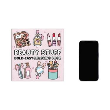 Imagem de Livro De Colorir Adulto Com Tema Rosa, 24 Páginas, Diversão E Relaxame