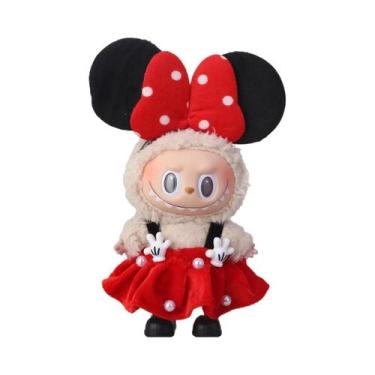 Imagem de Conjunto De Roupas Para Bonecas Labubu De 17CM, Fantasia De Papai Noel