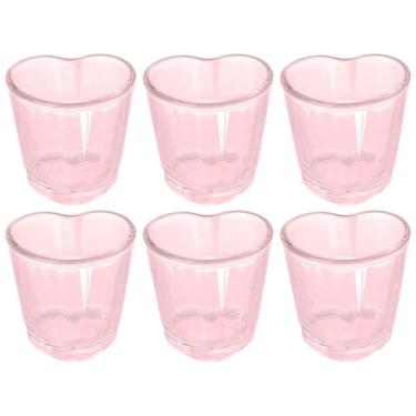 Imagem de Conjunto de Copos para Shot Love em Vidro com Formato de Coração 45ML 6 Peças para Bebi...