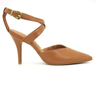 Imagem de Sapato Feminina Vizzano Original Scarpin Salto Feminino 1716, 35, Came