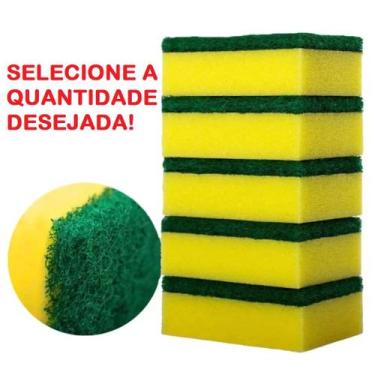 Imagem de Kit 15 até 72 Un Esponja Multiuso Bucha EXATA Esponflora Dupla Face La