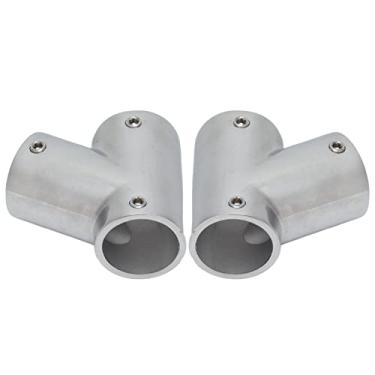 Imagem de Ferragens de trilho de mão de grau marítimo, acessórios de corrimão de barco do lado direito esquerdo polido 1 par 3 vias para iate comercial para navio para iates infláveis(Φ25mm (1 "))