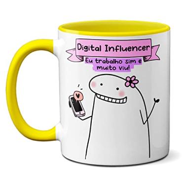 Imagem de Caneca Digital Influencer Eu Trabalho Sim E Muito! Presente (Amarela)