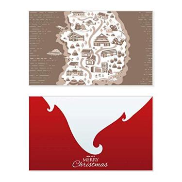 Imagem de Mapa coreano Seul e Busan Holiday Holiday Merry Christmas Congrats Card Christmas Letter Message