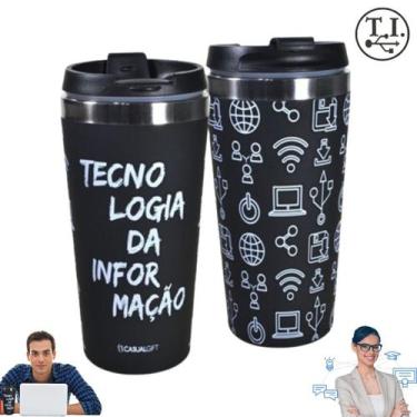 Imagem de Copo Térmico Profissões Ti Tec Da Informação 450 Ml Chá Café - Casual