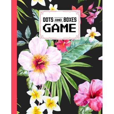 Imagem de Dots And Boxes Game: Premium tropical flowers Cover Dots And Boxes Game, A Classic Strategy Game - Large and Small Playing Squares, 120 Pages, size 8" x 10" by Kelly Findlay