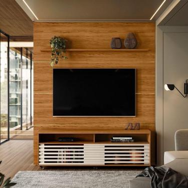 Imagem de Painel Frizz Prestige para TV de até 75 polegadas - Nature/Off White - Madetec