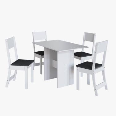 Imagem de Conjunto de Mesa Karla para Sala de Jantar 4 Cadeiras Indekes