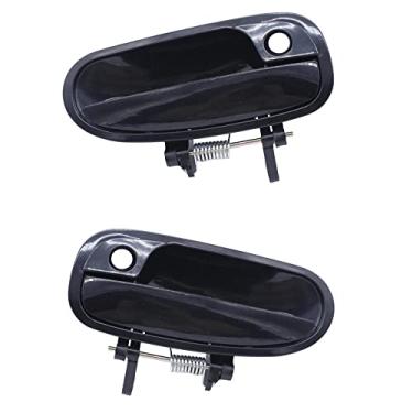 Imagem de KACEPAR Maçaneta externa RH LH, maçaneta da porta externa dianteira direita do lado do passageiro dianteiro esquerdo do motorista, compatível com Honda Civic 1996-2000