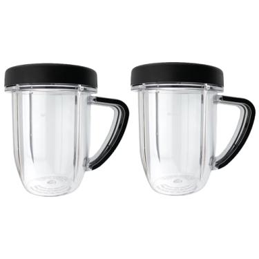 Imagem de Blendin Pote de substituição de copo de 850.5 g com alça caneca com parte de anel labial, compatível com liquidificadores Nutribullet RX 1700W NB-301, N17-1001, NBM-U0272, pacote com 2
