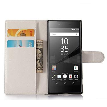 Imagem de SONY Xperia XA1/Z6, capa carteira flip de couro PU premium com compartimento para cartão, suporte e fecho magnético [capa interior à prova de choque de TPU] Compatível com SONY Xperia XA1/Z6