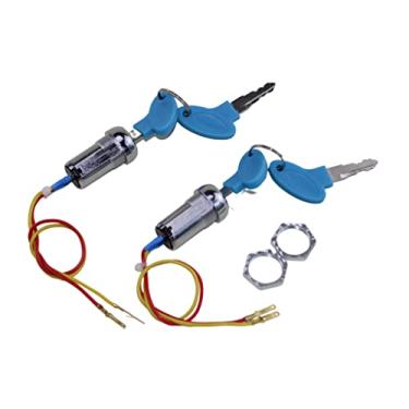 Imagem de Trkimal 2 conjuntos de 2 fios de interruptor de ignição chave de partida com 4 teclas liga/desliga para scooter elétrico ATV ciclomotor Go Kart