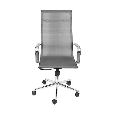 Imagem de CADEIRA TELA ALTA TELA CINZA BASE RODIZIO