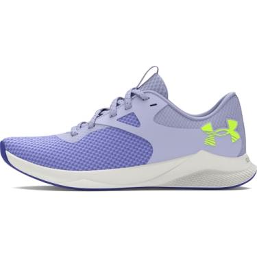 Imagem de Under Armour Tênis feminino Charged Aurora 2 Cross Trainer, (504) Celeste/argila branca/amarelo de alta visibilidade, 5.5
