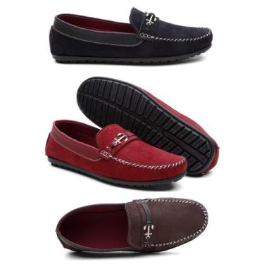 Imagem de Kit 3 Mocassim Drive Masculino Bico Redondo Macio Conforto - Kreeper, 