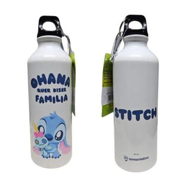 Imagem de Garrafa de Alumínio 500Ml Mosquetão Stitch Disney Oficial - Zona Criat