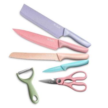 Imagem de Kit Colorido De Facas Chef E Churrasco Variedade De 6 Peças - Bc Bora 