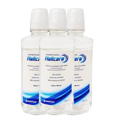 Imagem de Antisséptico Bucal Halicare, Combate Mau Hálito, Sem Álcool, Sabor Menta, 3 Unidades de 300ml