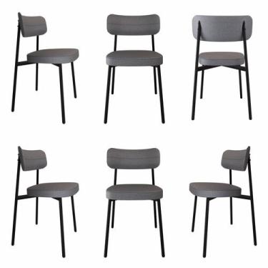Imagem de Cadeira Fixa com 4 Pés 50 X 44,7 X 83,8 Cm com 6 Unidades Alloa - Meta