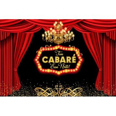 Imagem de Painel de Lona Tem Cabaré Essa Noite  Vermelho - 300x200cm - Fabrika d