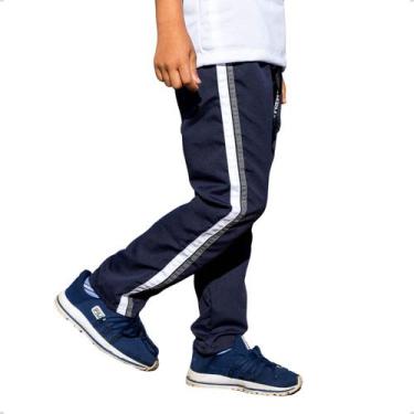 Imagem de Calça Infantil Tactel Masculina Uniforme Agasalho  - Ben20, 8, Azul