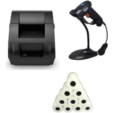 Imagem de Impressora Térmica 58mm Não Fiscal + Leitor + 10 Bobinas - PERSONALIZA