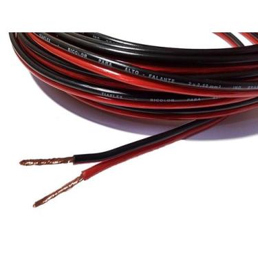 Imagem de Cabo Bicolor 300V para Alto Falante Tiaflex 2 x 2,50mm² - metro (Selec