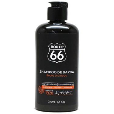 Imagem de Shampoo de Barba Route 66 Antipoluição com Carvão Ativado 250mL Viking