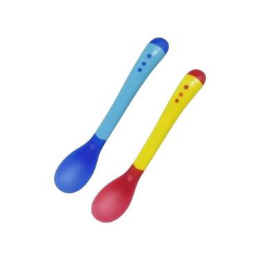 Imagem de Colher BebÊ Infantil Termosensivel De Silicone Kit 02 Un - Art Baby