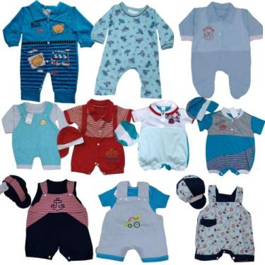 Imagem de Lote com 10 macacões bebê Menino - Duda Baby