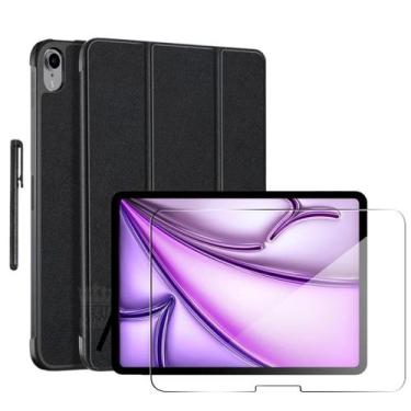 Imagem de Capinha couro + película para iPad Air (M2) 11 2024 + caneta - Genéric