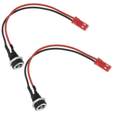 Imagem de eMagTech 2 peças de 2 pinos de porta de carregamento de scooter elétrica comprimento 15 cm conector coaxial 5,5 mm OD 2,5 mm ID compatível com GOTRAX GXL V2 XR Elite scooter elétrica