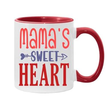 Imagem de SpreadPassion Caneca de café Mamas Sweet Heart, presente para namorado e namorada, ideia de presente de dia dos namorados, presente para marido e esposa, ideia de presente de dia dos namorados