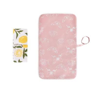 Imagem de Catteyonce Dobrável Trocador de Fraldas para Bebês, Pacote com 2 Unidades, Trocador de Fraldas À Prova D'Água, Tapete de Fraldas para Viagem, Mictório Infantil, Kit de Troca de Fraldas para Casa, Viag