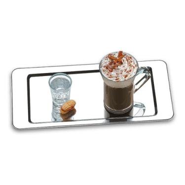 Imagem de Bandeja Brinox Átina 32 x 15,5 cm Aço Inox, Prata