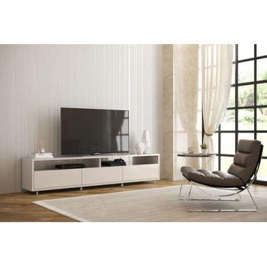 Imagem de Rack Bancada Aspen 2.2 Nichos e 3 Gavetas Off White - M&A - Móveis Aqu