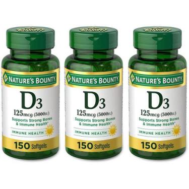Imagem de Suplemento Nature's Bounty Vitamina D3 5000UI (125mcg) - 150 Cápsulas