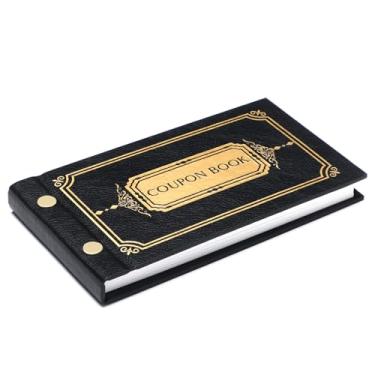 Imagem de JULEASEL Livro de cupons em branco de couro clássico, livreto de 30 vouchers personalizados para namorado e namorada | Presentes exclusivos para ele, preencha suas próprias ideias de cupons para