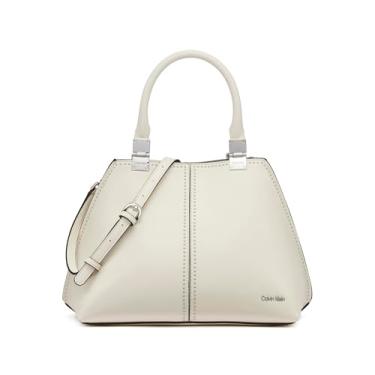 Imagem de Calvin Klein Bolsa feminina geométrica de granito – 2 em 1, Micro brinco branco querubim, One Size