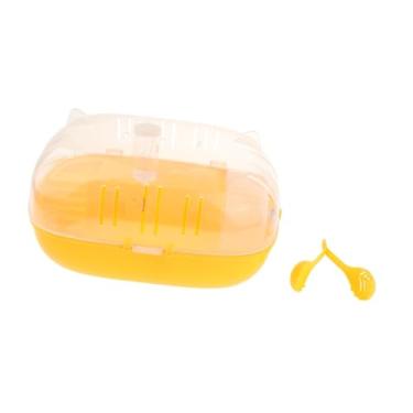 Imagem de Bothyi Chinchilas de gaiola portátil de hamster portátil Confortável conveniente respirável claro para esquilo pequenos animais ratos hedgehog, com Roda de Corrida