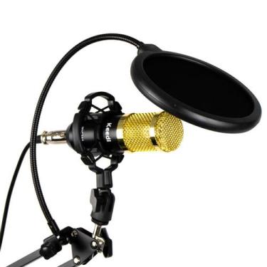 Imagem de Microfone Keedi MIC093 XLR p/ P2 Profissional Podcast PC Estúdio