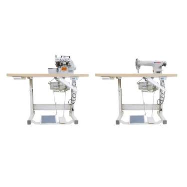Imagem de KIT Máquinas de Costura Industriais Reta +Overlock Ponto - Gemsy, Bivo